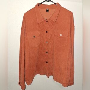 Emery Rose Rust Shirt Jacket XXL